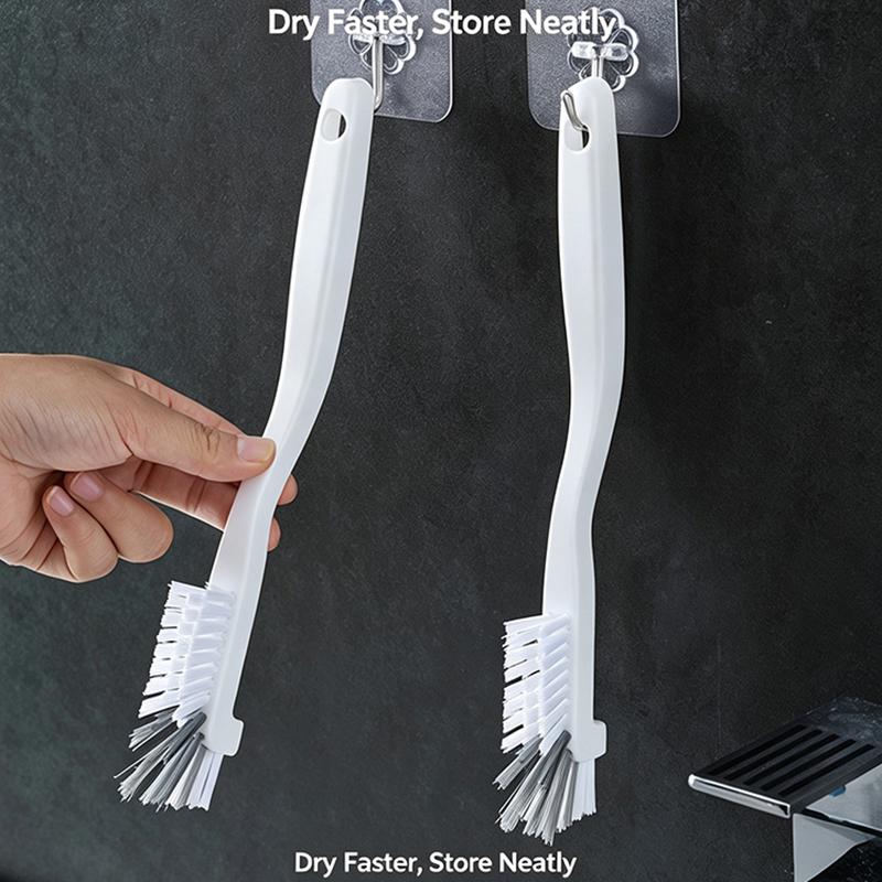 360° Japanese Cleaning Brush, Long Handle Elbow Design, Multi‑Functional Household Tool For Sink Cup Crevice Washing QJS004