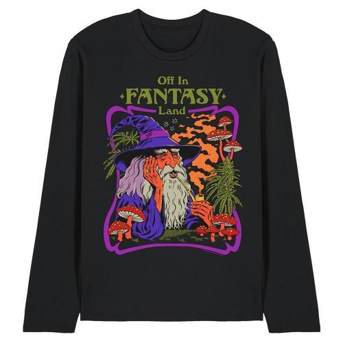 Steven Rhodes Unisex Adult Off In Fantasy Land Long-Sleeved T-Shirt