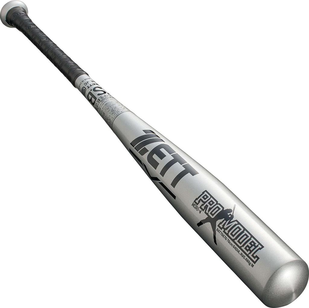 ZETT Youth Baseball Professional Metal 480g Average Silver BAT76676 Bat, Model, (Super Duralumin), 76cm, Weight, (1300),