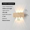 Wabi-sabi LED Wall Lamp Garden Light Stone IP65 Outdoor Waterproof Bedside Retro Sconces Lighting Fixture Home Decoration Indoor