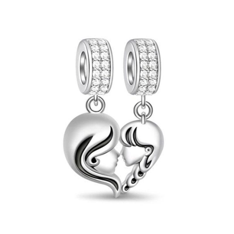 New Originalcopper Love Heart Bird Butterfly Beads Flower Charms Fit Bracelet Necklace Women Diy Jewelry