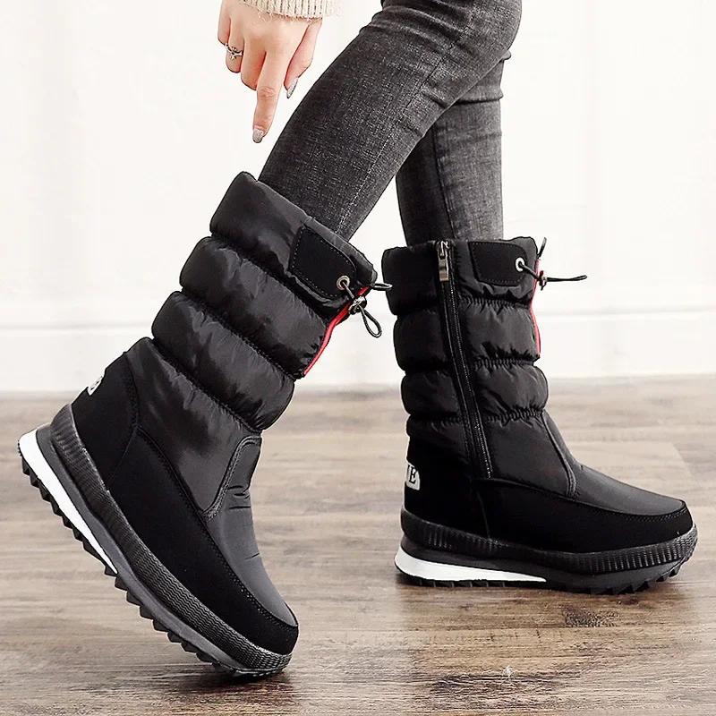Damen Kunstfell Stiefeletten Klobige Plateauschuhe Wasserdichte Schneestiefel Damen Silber Dickes Plüsch Warm Winterstiefel Schuhe Frau