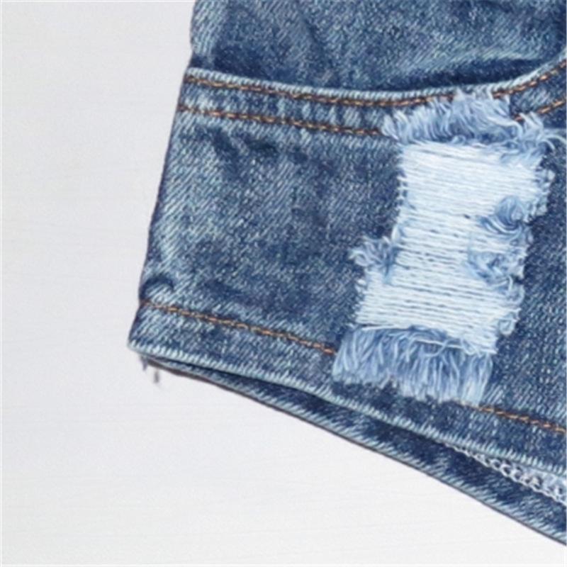 Ultra-Low Waist Slim Denim Hot Pants for Clubbing