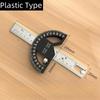 8/12Inch 180° Protractor Aluminum Alloy / Plastic Angle Finder Angle Ruler Woodworking Tools Measuring Ruler Meter Goniometer