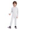 Unisex Kids Special Needs Clothing Round Neck Long Sleeve Back Invisible Zipper One Piece Cotton Jumpsuit