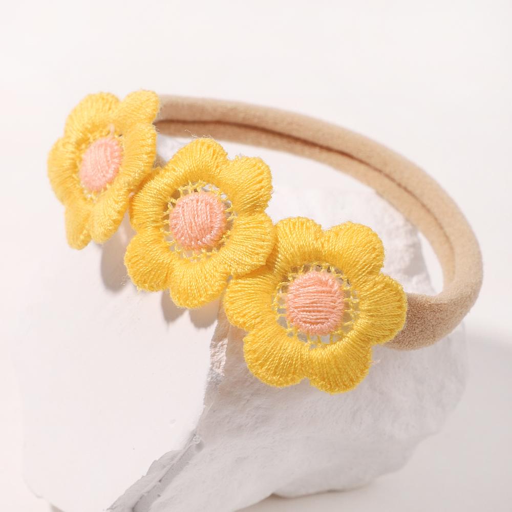 Cute Flowers Headband for Baby Girls Elastic Soft Newborns Butterfly Bows Hair Band Infant Hair Accessories