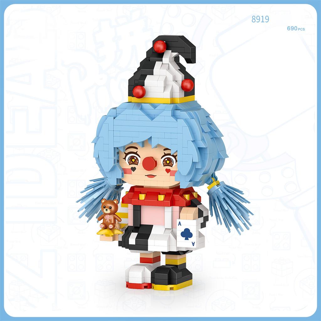 Idea Amusement Park Micro Diamond Block Carnival Joker Building Bricks Surprise Party Clown Toys Figure Nanobrick For Kids Gifts
