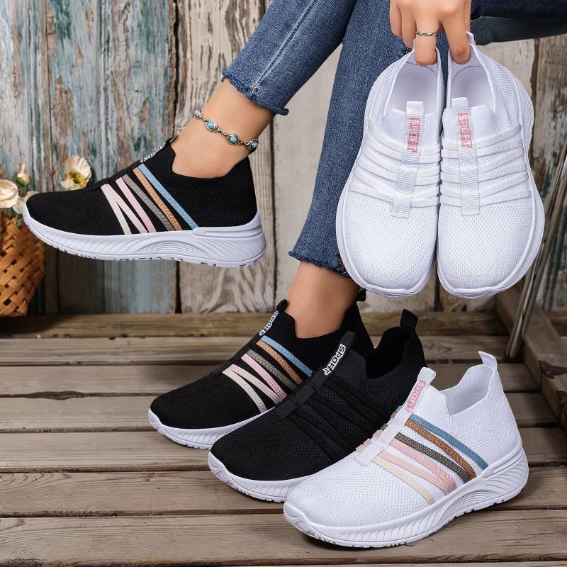 Shoes Women's Shoes Summer New Breathable Fly-woven One-pedal Casual Shoes Soft Sole Not Tired Mother Shoes