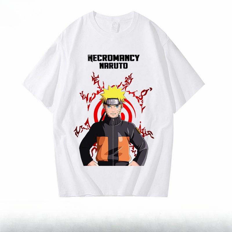 Trendy Brand Naruto Children's T-shirt Summer New Anime Peripheral Printed Parent-child Outfit Pure Cotton Fashionable T-shirt
