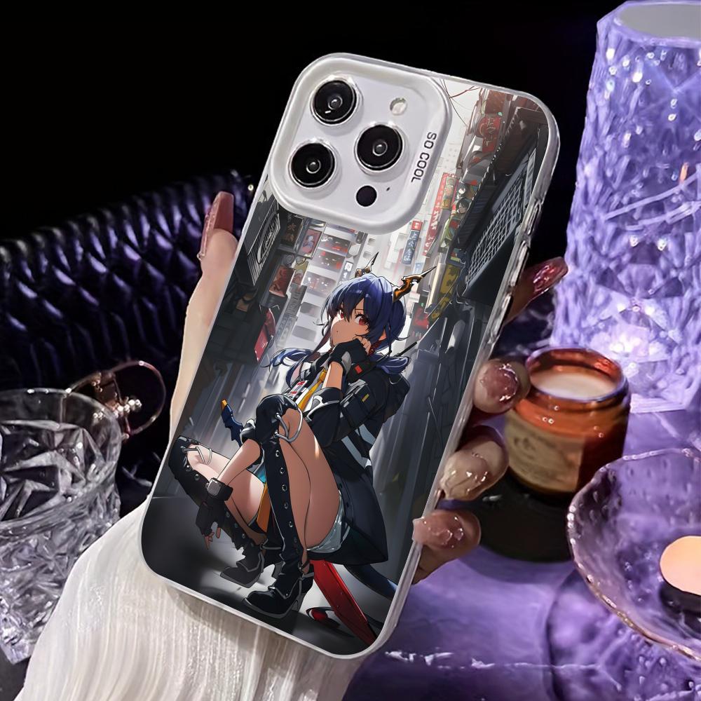 

Arknights Chen White Translucent Mobile Phone Case for iPhone 17 16 15 14 13 12 11 X XR XS Air Pro Max Plus Colorful Cover iPhone 16 Plus