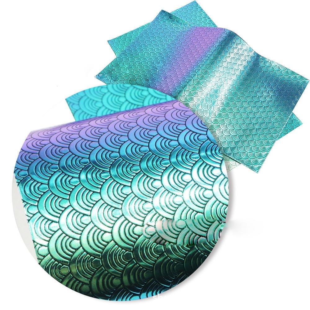 Bump Texture Fish Scales Fabric Sheets Fish Scales Waterproof Bump Texture Fabric Sheets Faux Synthetic Leather Fabric Sheets