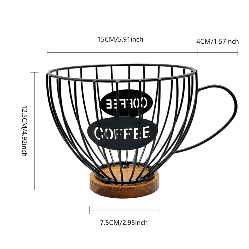 Metal Wire Coffee Storage Rack Convenient Coffee Pods Basket Decorations for Kitchen Countertop Espressos Pods Stand