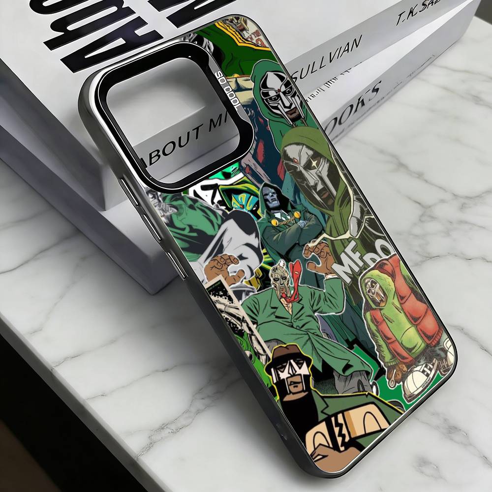 MF-DOOMs-Rapper Phone Case For iPhone 17,16,15,14,13,12,11 Plus,Pro Max,XS,Colorful Silver Phone case Funda Cover