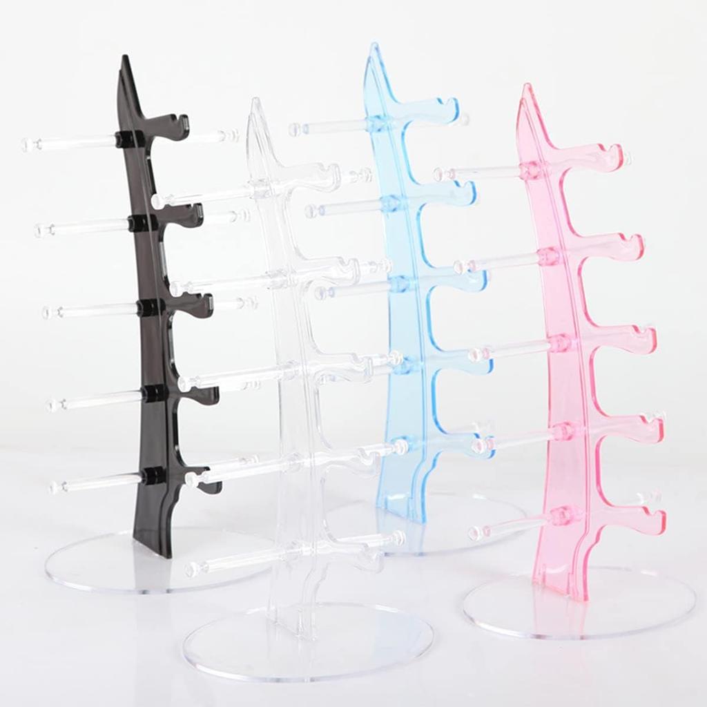 siawadeky Eyeglass Holds 5 Set of Stylish Sunglasses Storage Easy Plastic Display Eyeglass Display Collection Shop Stand, Glasses, 2, Rack, Assembly,