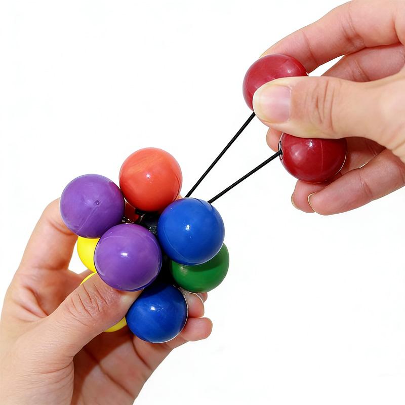 Big Sensory Rainbow Balls Fidget Toys ADHD Autism Stress Relief Calm Down for Teen Kids Boys Girls Easter Basket Stuffers Gifts