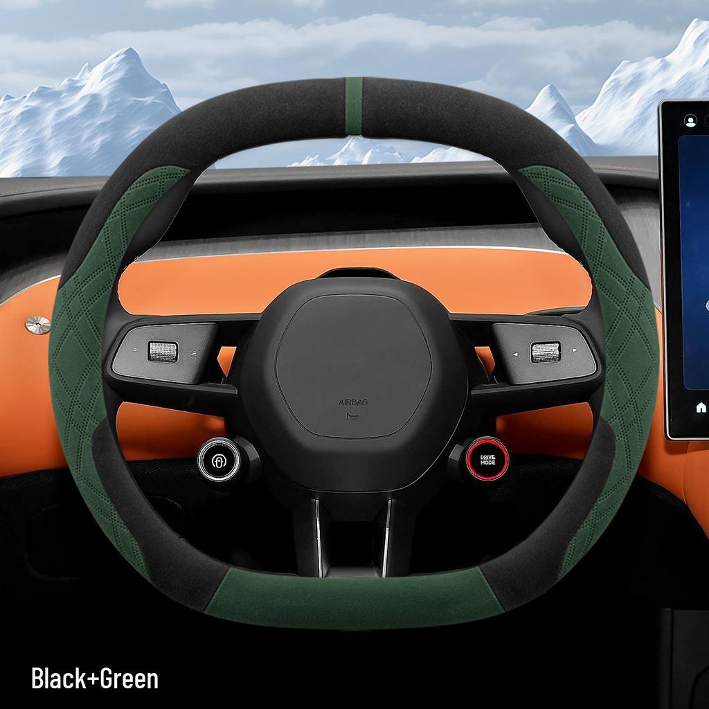 Xiaomi YU7 Ultra-Thin Suede Anti-Slip Steering Wheel Cover for All Seasons - Fits Four-Wheel/Rear-Wheel Drive