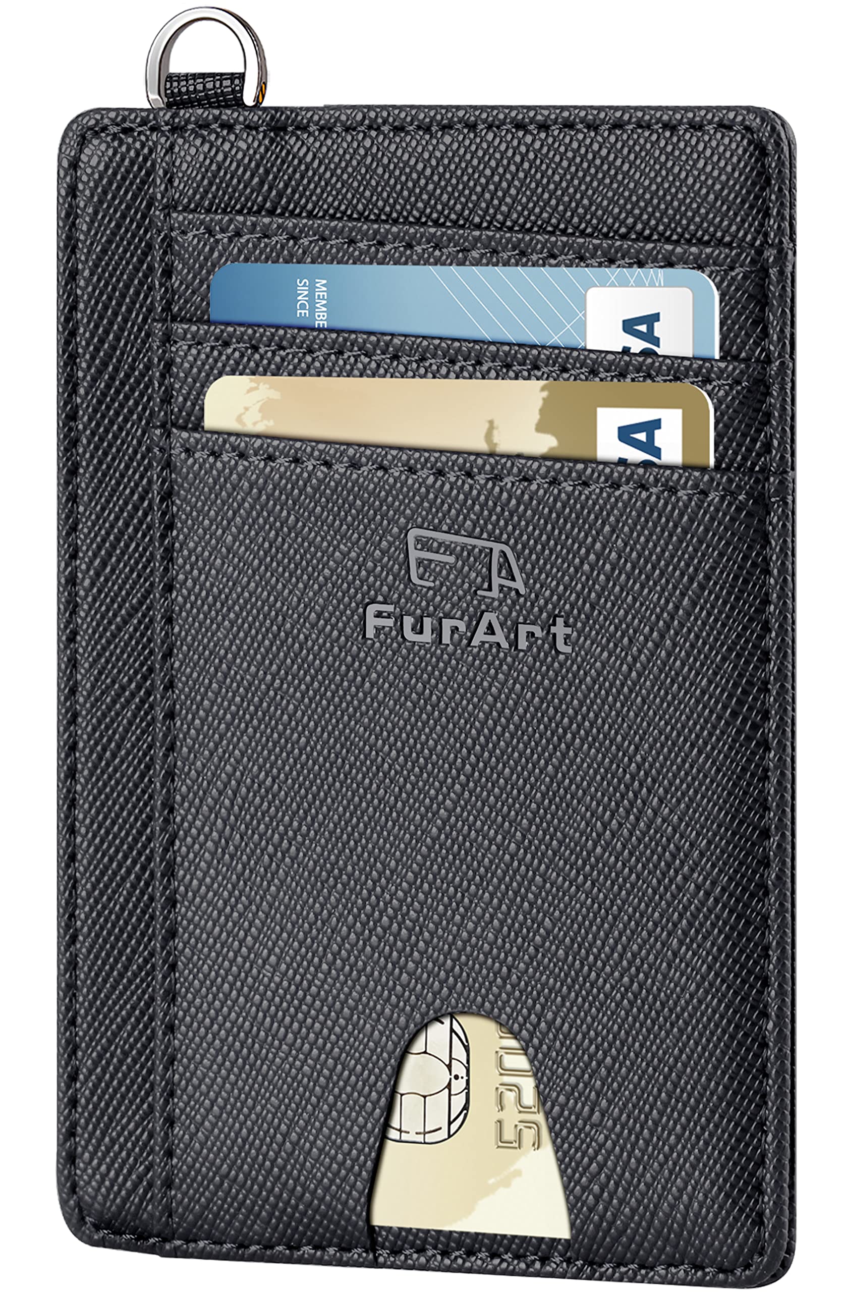 Furart Держатель для карт, Кошелек для карт, Мини-кошелек, Защита от скимминга, Тонкий кошелек для мужчин и женщин
