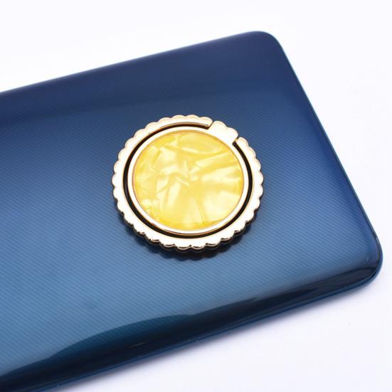 Finger Ring Holder 360 Degree Rotation Colorful Round Shell Pattern Phone Grip Finger