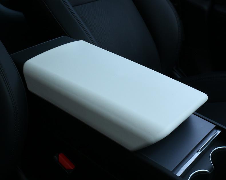 Updated Model 3/Y Armrest Box & Center Console Cover - TPE Protective & Decorative Car Mod Accessories