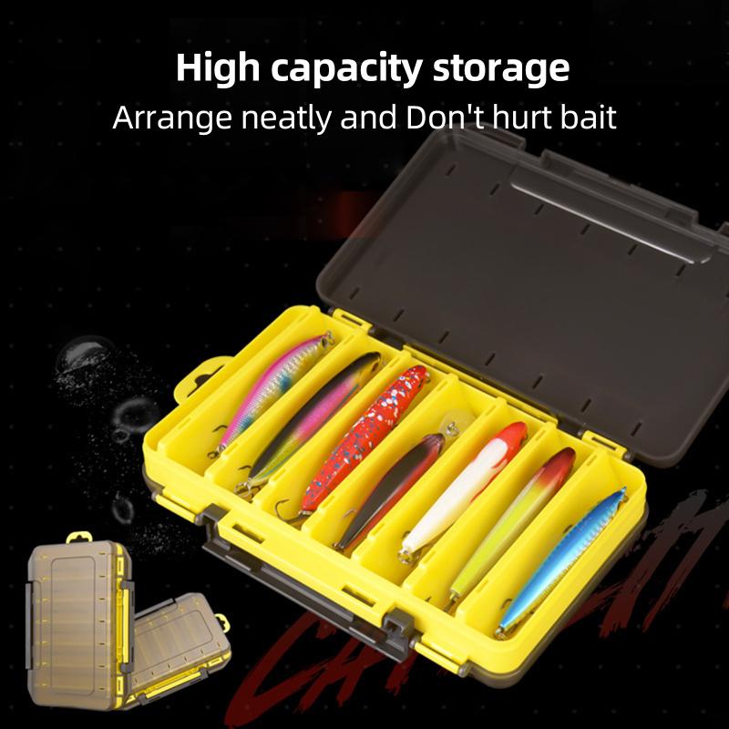 14 přihrádek Krabička na rybářské náčiní Oboustranný úložný organizér na nástrahy a háčky Rybářské příslušenství