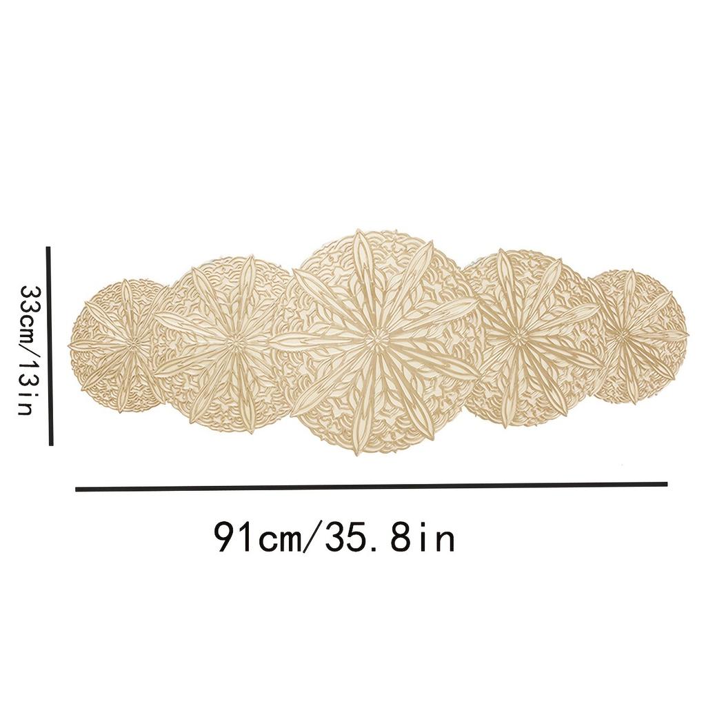 1 szt. Podkładka PCV, Bieżnik na stół, Długa podkładka, Podkładka termoizolacyjna, Podkładka dekoracyjna, Na bieżnik na stolik kawowy Dekoracja obiadowa