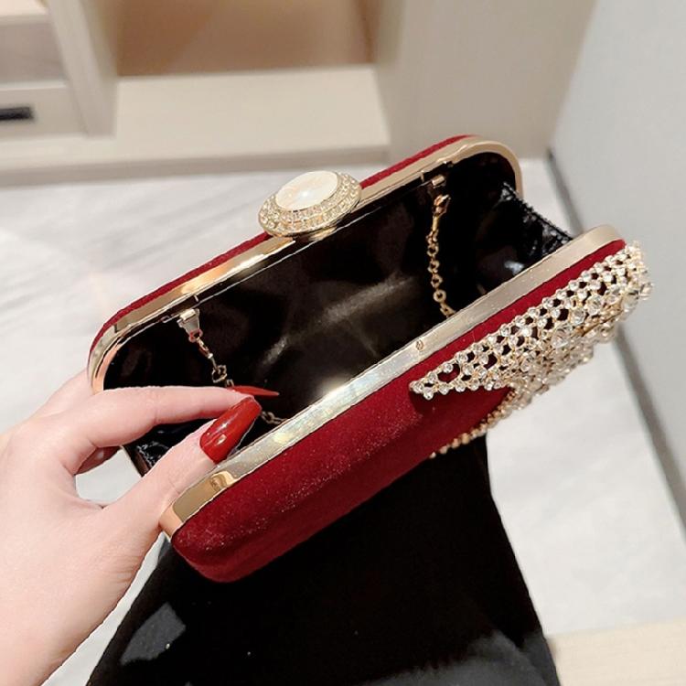 Women Evening Handbag Small Phone Wallet Purse Shoulder Bag Detachable Chain