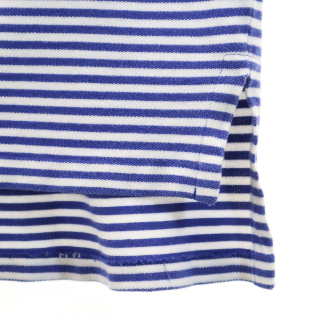 Polo by Ralph Lauren Border Pattern Short Sleeve Polo Shirt M Blue Fawn Men's Used