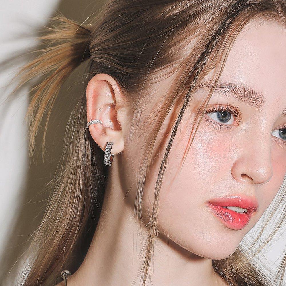 J.Lauren [Aube] Cubic Setting Silver Ear Cuff Ae015