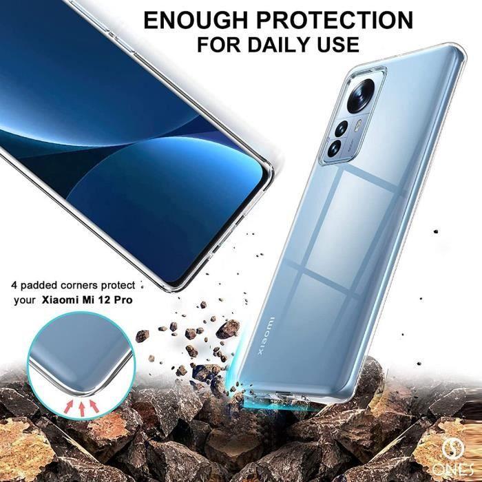 Case and Tempered Glass - E.F.CONNECTION - for Xiaomi 12 Pro - Flexible - Transparent - Shockproof