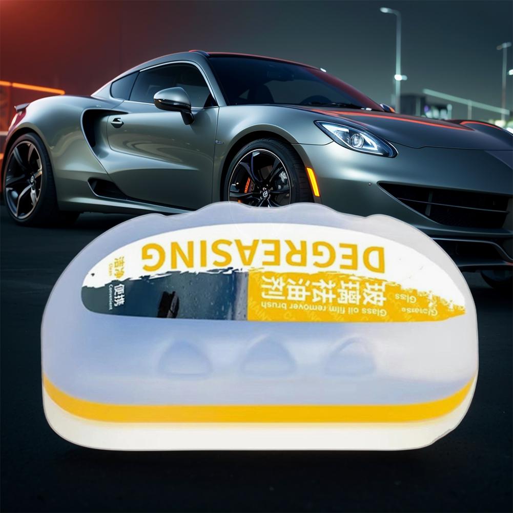 Car Glass Oil Film Remover Car Window Glass Cleaner Automobile Glass Cleaning Brush Windshield Oil Film Cleaner Auto Detailing