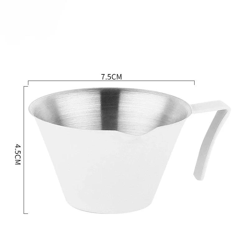 1 pièce Tasse à mesurer à café en acier inoxydable pour aliments, Tasse d'extraction pour expresso avec graduation, Accessoires pour expresso Accessoires de café