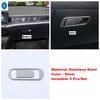 Edelstahl Silber Auto Handschuhfach Paillette / Hinterer Luftauslass / Türschalen Panel Zubehör Abdeckung Zierleiste für MG 5 MG5