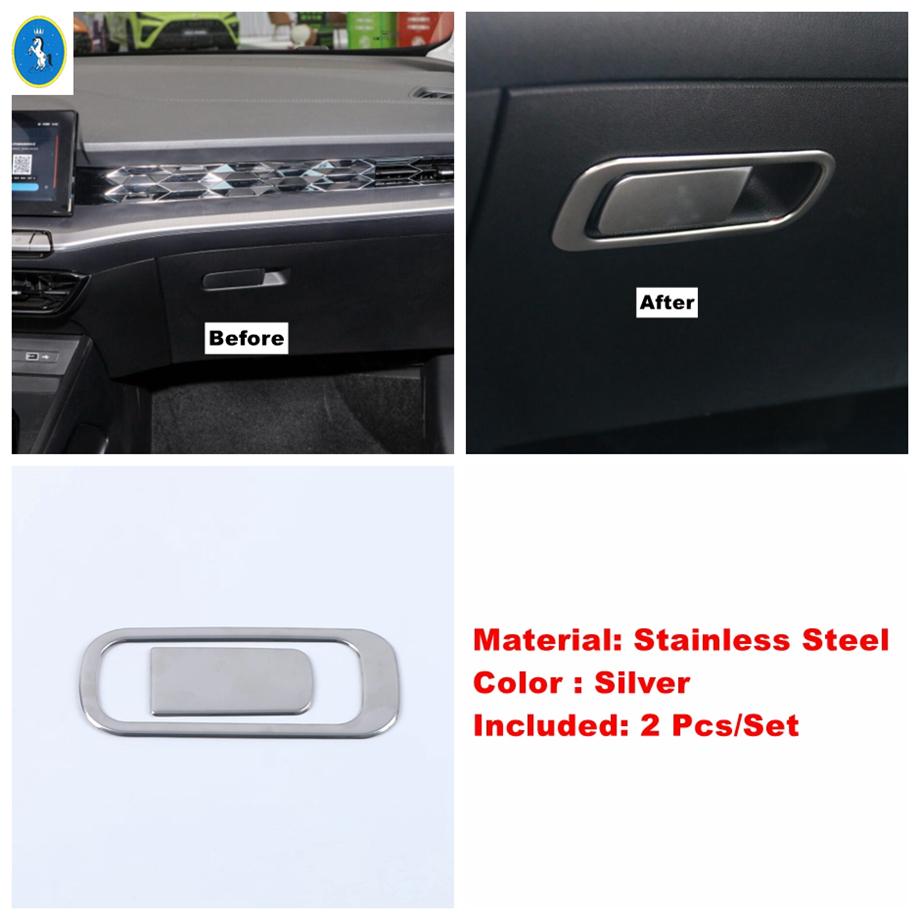 Edelstahl Silber Auto Handschuhfach Paillette / Hinterer Luftauslass / Türschalen Panel Zubehör Abdeckung Zierleiste für MG 5 MG5