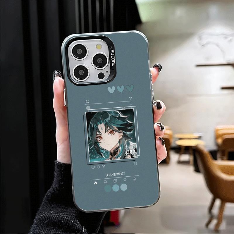 Genshin Impact Simple Design Shockproof Phone Case for iPhone 17 Air 16 16E 15 Pro Max 14 Plus 13 Mini 12 Back Cover Anti Fall F