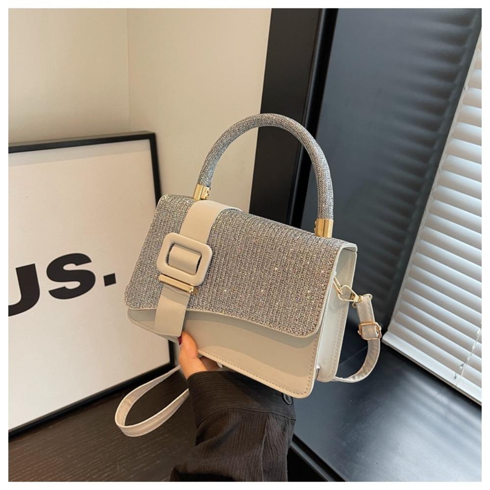 New Design Women’s Shoulder Bag with Belt Buckle Detail Minimalist Fashion Crossbody Handbag