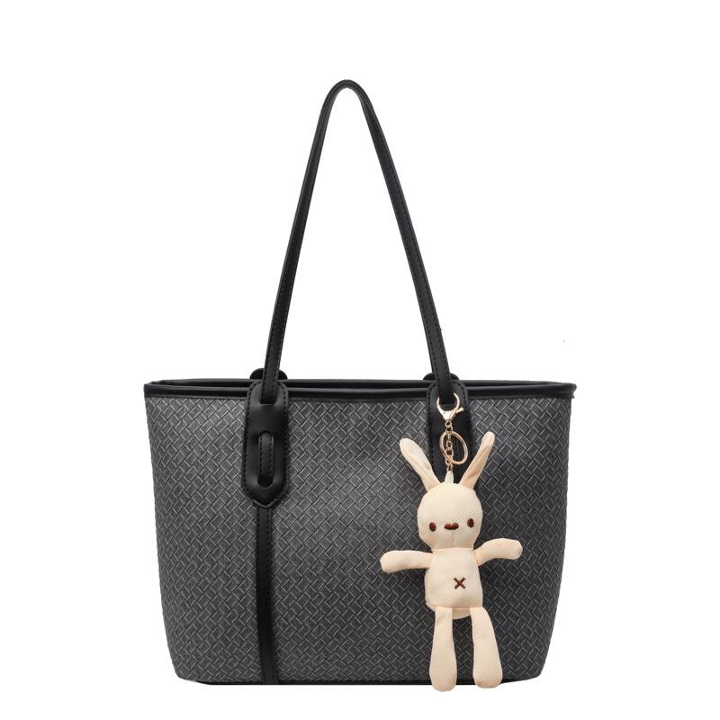 

Large Capacity Women s Portable Tote Bag Women s New Fashionable Versatile Shoulder Bag no pendant чёрный