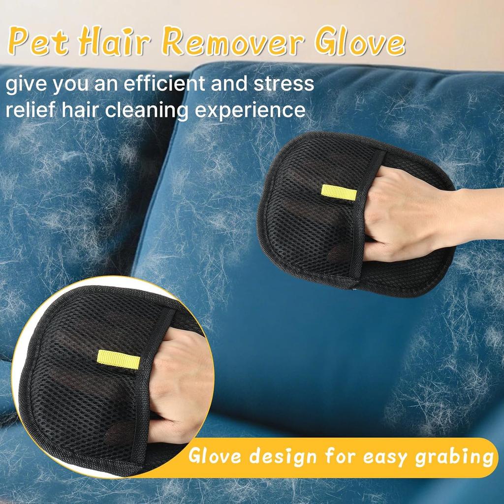 Pet Hair and Yarn Gloves for Cleaning Cat Hair Double Brush Design Can Be Reused To Improve Your Home Comfort and Cleanliness