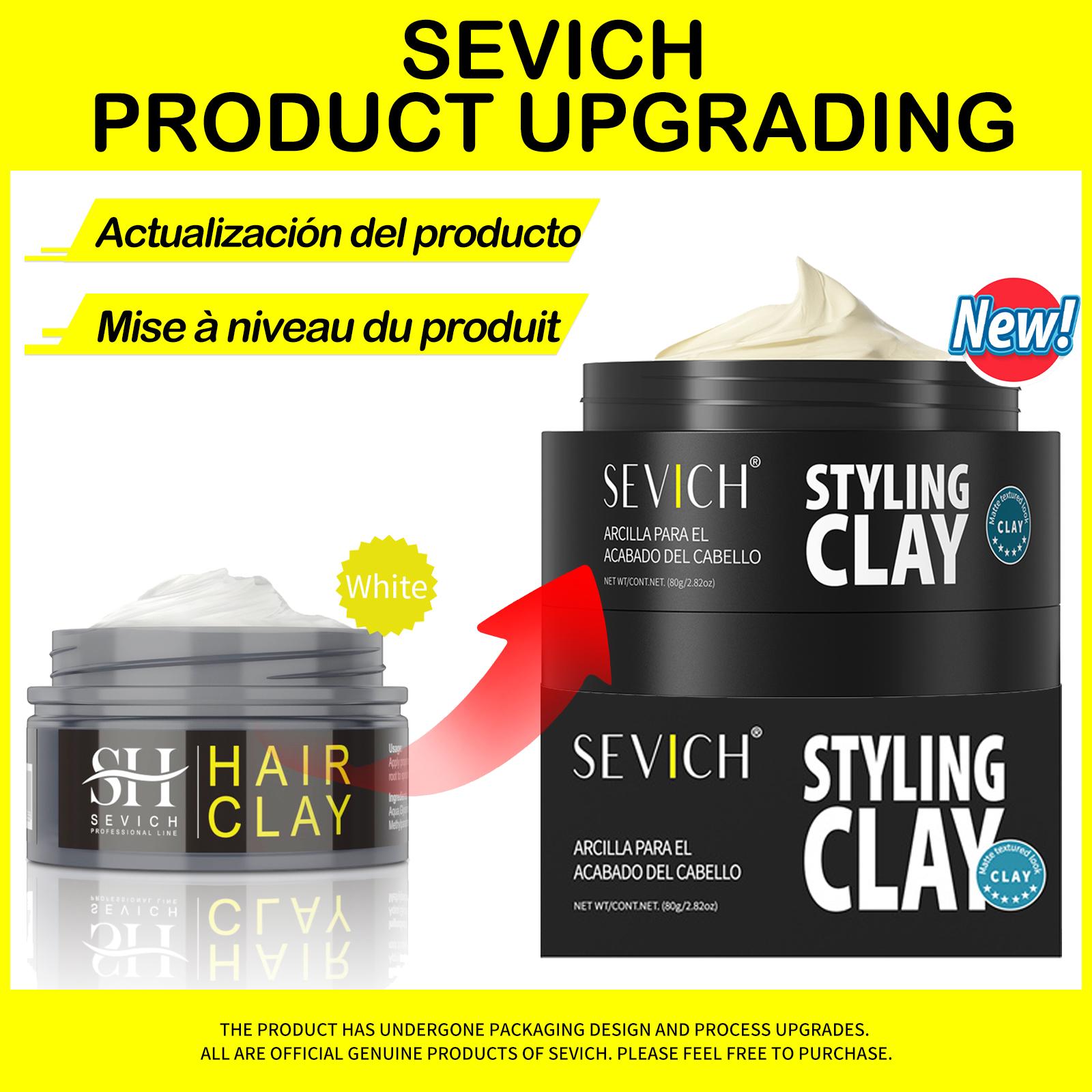 

Матовая глина для волос Sevich, модная укладка для повседневного использования, мужская глина для волос, высокая прочность, фиксация, низкий блеск, воск для укладки волос белый