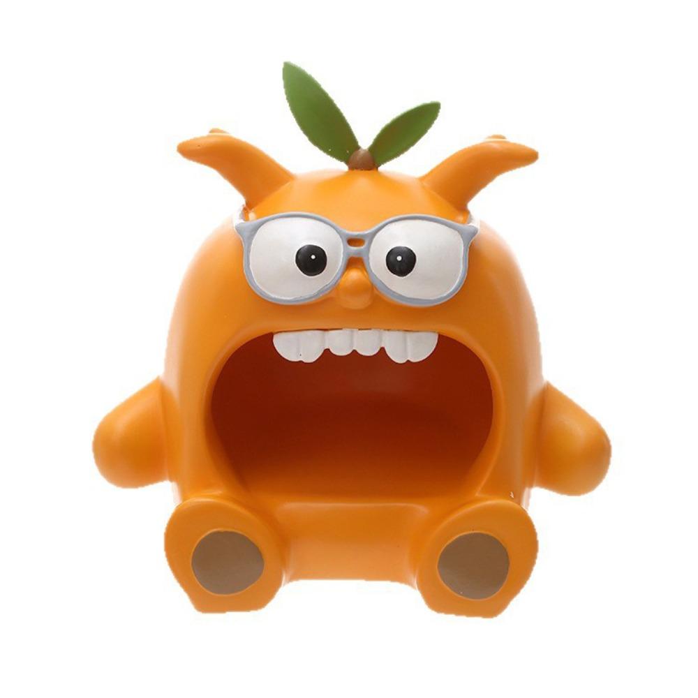 

Роскошный поднос для прихожей, украшение, большая пасть, органайзер для хранения у входа, украшения для гостиной оранжевый