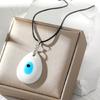 Trendy Blue Eye Necklace Eye Catching Resin Charm Necklace Pendant Necklace
