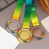 Metalen Award Medailles Met Halslint Goud Zilver Brons Stijl Voor Sport Academie Of Elke Competitie Diameter