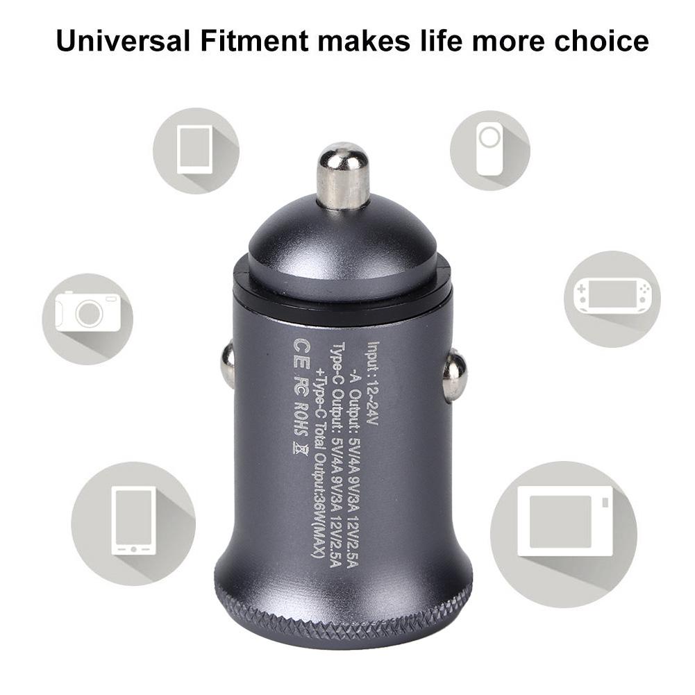 Portable Dual USB Port Fast Car Phone Charger Support for QC3.0