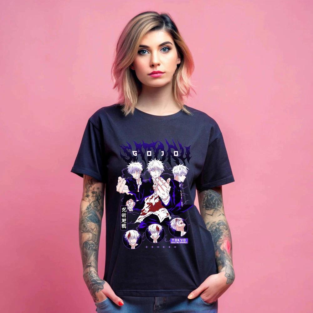 Anime Gojo Satoru Jujutsu Kaisen Best Anime Unisexga Lover Black T Shirt S