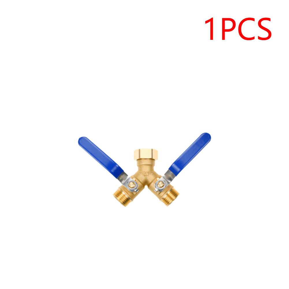 

3/4 Inch Thread Hose Splitter Full Flow Garden Hose Splitter Brass Garden Hose Adapter with Long Handle for Agriculture 1-4PCS