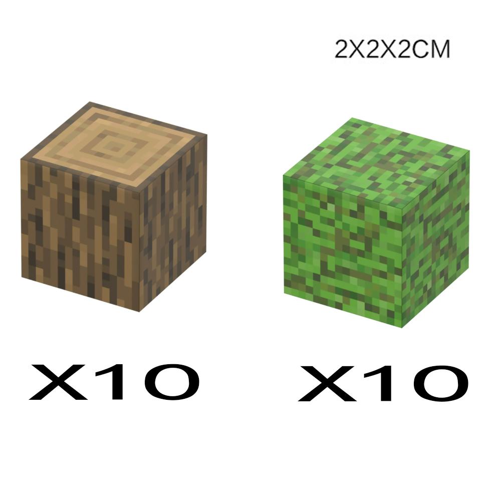 Animal Wheat Block Scene Building Mine World Magnetic Base Plate Magnetic Building Block Toys Children's Toys Gift DIY 2CM X045