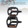1 Pair Mountain Cycle Pedal Aluminum Alloy Non Slip Stable Flat Platform Pedal Replacement