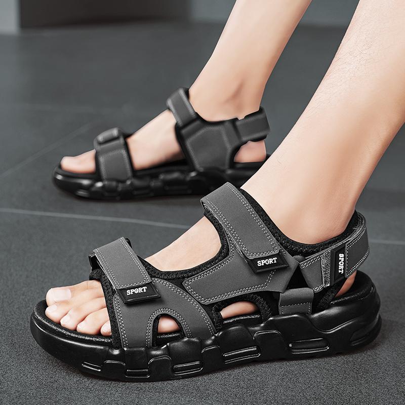 Fashion Designer Men's Sandals Breathable Casual Shoes Outdoor Non-slip Beach Sandals 2024 Platform Elevating Men's Shoes