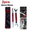 2-teiliges Lüfterkupplungs-Schlüsselset 32mm/36mm Schlüssel Lüfterkupplungs-Abbauwerkzeug-Satz Professionelle Mechanische Abbau- und Installationswerkzeuge