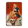 Vintage Metal Tin Sign 20x30 Cm Retro Girl Decor for Garage Pub Home