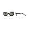 TF Mirror Leg T Logo Rectangular Sunglasses Unisex sunglasses Black TF1170-K-01A